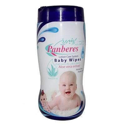 دستمال مرطوب پاک کننده کودک پنبه ریز 70 عددی